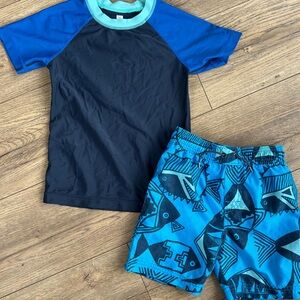 Kids Blue Fish Tea Collection Swim Set